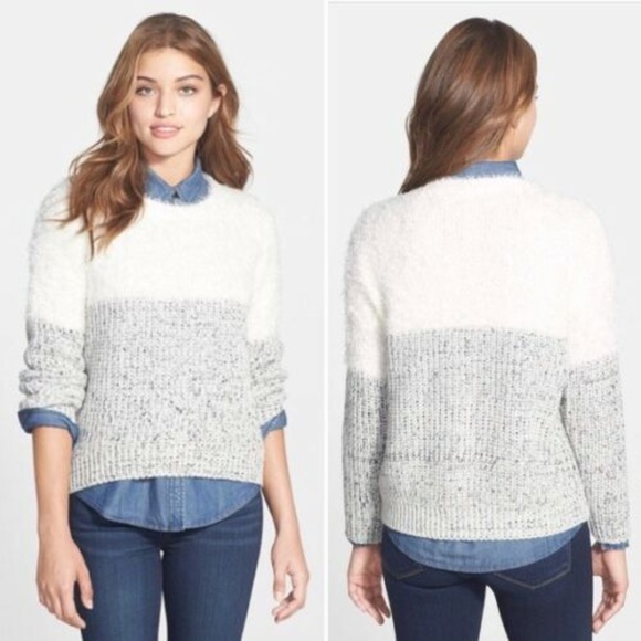 Two by Vince Camuto Sweaters - Two By Vince Camuto Faux Fur Fuzzy Ribbed Sweater